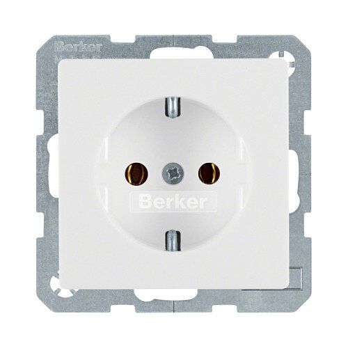 Berker 47436089 SCHUKO-Steckdose Berker Q.1 polarweiß samt
