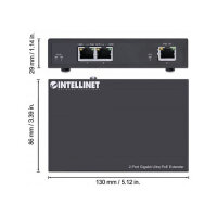 INTELLINET 2-Port Gigabit Ultra PoE-Extender 60W um 100m