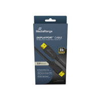 MediaRange DisplayPort Kabel, Ver. 2.1, 40 Gbps, 2.0m, sw