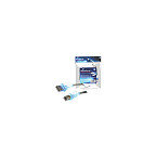 MediaRange USB Kabel A -> B St/St 1.80m blau LEDs