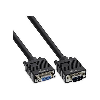 MediaRange VGA Verlängerungskabel, 2m, Schwarz