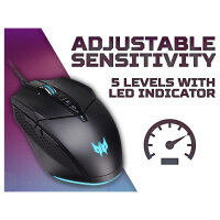 Acer Gaming Maus Predator CESTUS 335 19.000DPI 10 prog.Tast