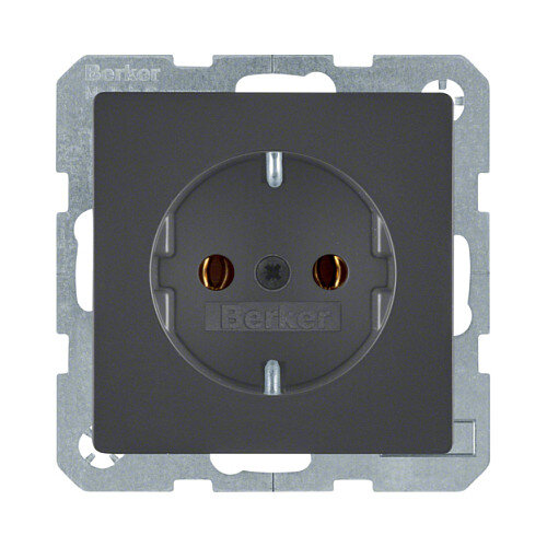 Berker 47436086 Steckdose SCHUKO Q.1/Q.3 anthrazit, samt