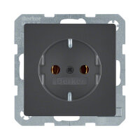 Berker 47436086 Steckdose SCHUKO Q.1/Q.3 anthrazit, samt