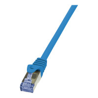 Logilink Patchkabel CAT6A S/FTP AWG26 PIMF 0,50m blau
