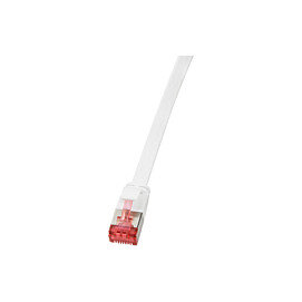 Logilink Flachpatchkabel RJ45 U/FTP Cat6A 0.50m weiß