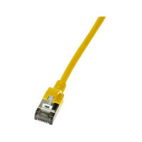 Logilink Patchkabel CAT6A U/FTP TPE SlimLine gelb 0,3m