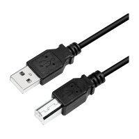 Logilink USB 2.0-Kabel, USB-A/M zu USB-B/M, schwarz, 2 m