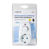 Logilink Steckdosenadapter mit Dimmer weiß