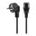 Goobay Kaltgerte-Anschlusskabel C13 > Schutzkontakt-Stecker (schwarz, 1,5 Meter, abgewinkelter Stecker)
