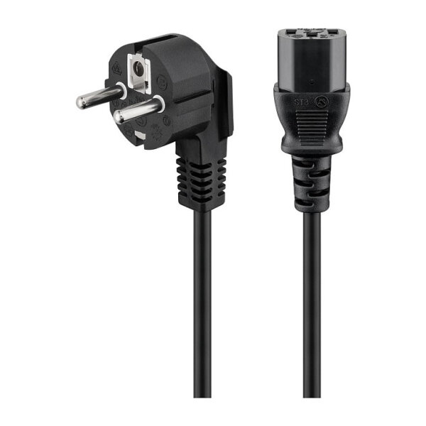 Goobay Kaltgeräte Netzkabel extern CEE7/7 auf C13 180cm