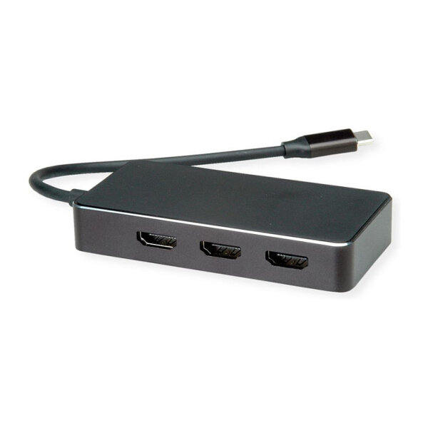 VALUE Multi-Display Adapter USB Typ C - 3x HDMI, Multi-Stream 4K