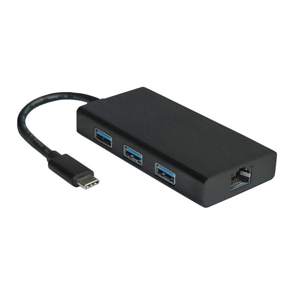 VALUE USB 3.2 Gen 1 Typ C zu Gigabit Ethernet Konverter + Hub