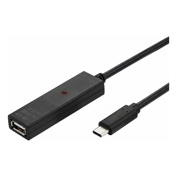 VALUE USB 2.0 Verlngerung, aktiv, mit Repeater, A-C, schwarz, 10 m