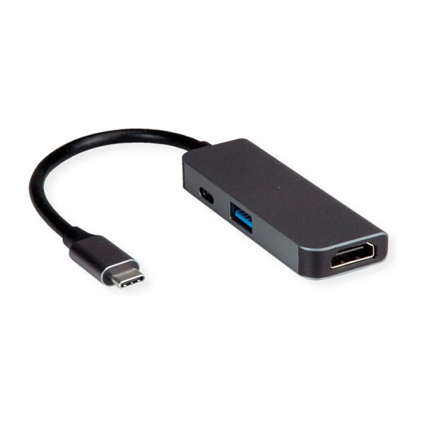 VALUE Display Adapter USB Typ C - HDMI + USB 3.2 Gen 1 A + Typ C PD