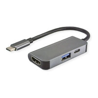 VALUE Display Adapter USB Typ C - HDMI + USB 3.2 Gen 1 A + Typ C PD