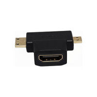 VALUE HDMI T-Adapter HDMI - HDMI Mini + HDMI Micro