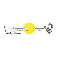 VALUE Adapter USB Typ C - 3,5mm Audio, ST/BU, 0,13 m