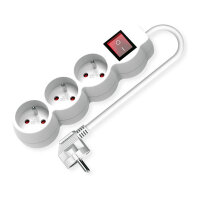 VALUE 3-fach Steckdosenleiste UTE mit Schalter, runde...