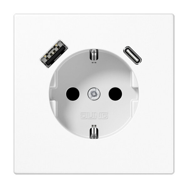 Jung LS1520-15CAWW SCHUKOsteckdose m.USB Typ AC