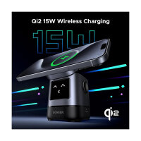 UGREEN Uno W709 2-in-1 Magnetic Wireless Charger 15W Ladestation Qi2 zertifiziert Display fuer iPhone und AirPods