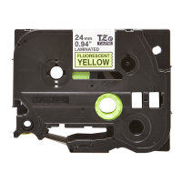 Schriftbandkassette Brother 24mm signal gelb/schwarz
