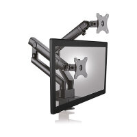 ICYBOX Monitorständer, für 2x Monitore, bis zu 32" mit Tischhalterung