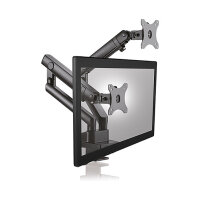 ICYBOX Monitorständer, für 2x Monitore, bis zu 32" mit Tischhalterung