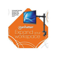 MANHATTAN Monitorarm fuer ein Display von 33,02-81,28 13Z-32Z bis 8kg 2-fach schwenkbar +/-45Grad neigbar 360Grad schwenkbar schwarz