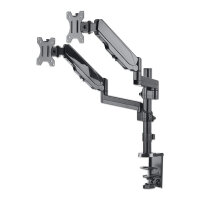 MANHATTAN Tischhalterung mit Gasdruckfeder und Kugelgelenk fuer zwei Monitore von 48,18-81,28cm 17Z-32Z und bis zu 8kg pro Arm