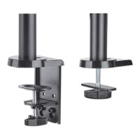 MANHATTAN Tischhalterung mit Gasdruckfeder und Kugelgelenk fuer zwei Monitore von 48,18-81,28cm 17Z-32Z und bis zu 8kg pro Arm