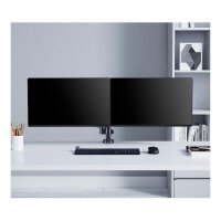 MANHATTAN Tischhalterung mit Gasdruckfeder und Kugelgelenk fuer zwei Monitore von 48,18-81,28cm 17Z-32Z und bis zu 8kg pro Arm