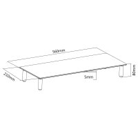 Equip Monitortischerhöhung Glastisch 20Kg schwarz retail