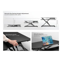 Equip Monitortisch mit Sitz-Stehbankerhöhung 15Kg sw