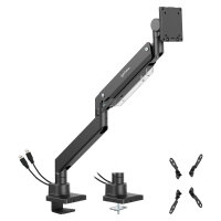 MANHATTAN Tischhalterung 1 Monitor 17-57" 27kg mit USB Ports