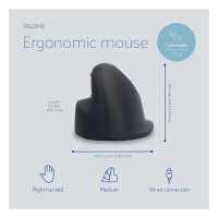 R-Go Maus HE ergonomisch rechts USB mittel schw./silb retail