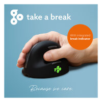R-Go Maus HE ergonomisch rechts Bluetooth mittel schw./silb retail