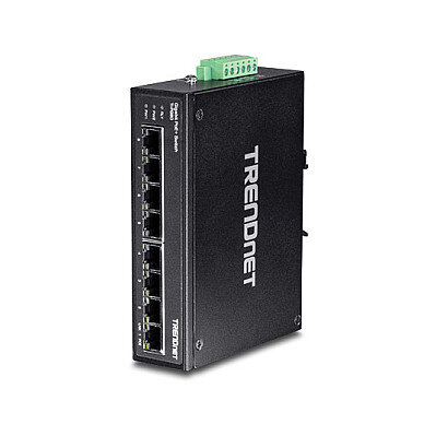 TRENDnet TI-PG80 8-Port Gehrteter Industrieller Gigabit PoE+ DIN-Rail Switch