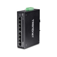 TRENDnet TI-PG80 8-Port Gehrteter Industrieller Gigabit PoE+ DIN-Rail Switch