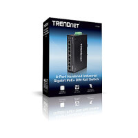 TRENDnet TI-PG80 8-Port Gehrteter Industrieller Gigabit PoE+ DIN-Rail Switch