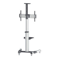 MANHATTAN Universal TV-Stnder auf Rollen fr TVs 93,98-218,44cm 37-86Zoll 50kg neigbar schwenkbar mit Kamerahalterung Fachboden