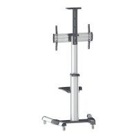 MANHATTAN Universal TV-Stnder auf Rollen fr TVs 93,98-218,44cm 37-86Zoll 50kg neigbar schwenkbar mit Kamerahalterung Fachboden