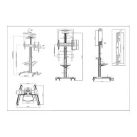 MANHATTAN Universal TV-Stnder auf Rollen fr TVs 93,98-218,44cm 37-86Zoll 50kg neigbar schwenkbar mit Kamerahalterung Fachboden