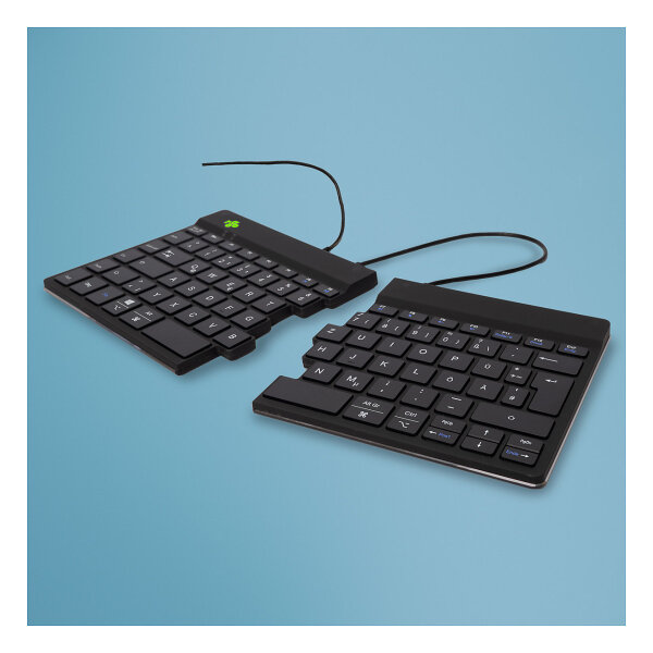 R-Go Split Break Ergonomische Tastatur, QWERTZ (DE) - schwarz, kabelgebunden