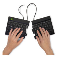 R-Go Split Break Ergonomische Tastatur, QWERTZ (DE) - schwarz, kabelgebunden