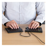 R-Go Split Break Ergonomische Tastatur, QWERTZ (DE) - schwarz, kabelgebunden