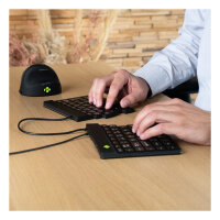 R-Go Split Break Ergonomische Tastatur, QWERTZ (DE) - schwarz, kabelgebunden