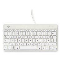 R-Go Compact Break ergonomische Tastatur QWERTZ (DE), verkabelt, weiß