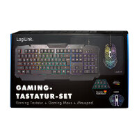 Logilink Gaming-Set aus Tastatur, Maus und Mauspad