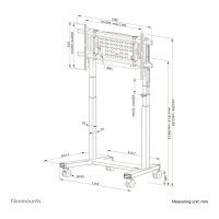 Neomounts FL55-975BL1 MOVE Lift XL motorisierter Rollwagen